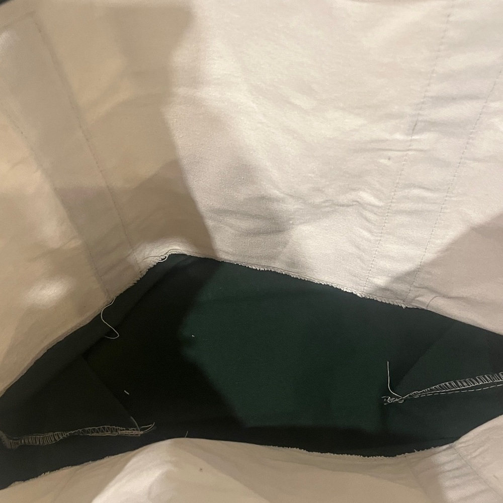 Trader Joe's Canvas Tote Bag Green NWOT - Picture 2 of 4